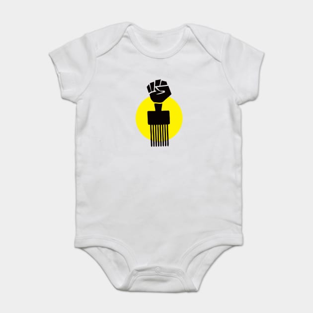 Black Hair | Afro Pick . African American Afrocentric Shirts, Hoodies, and gifts Baby Bodysuit by UrbanLifeApparel